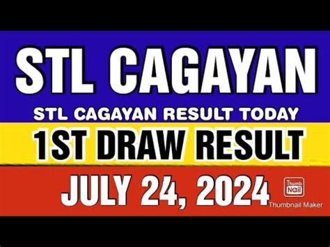 STL Cagayan Results July 1 to 31, 2024.